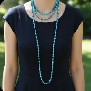 Honora Blue Cultured Freshwater Pearl Long Rope Necklace